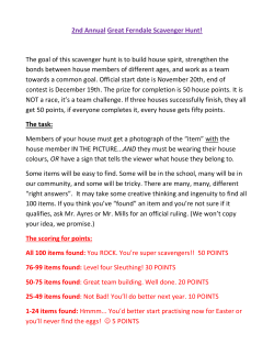 2nd Annual Great Ferndale Scavenger Hunt! The goal of this