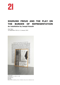 sigmund freud and the play on the burden of representation