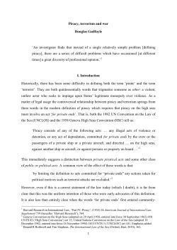 Piracy, terrorism and war
