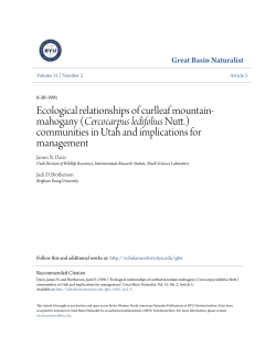 Ecological relationships of curlleaf mountain
