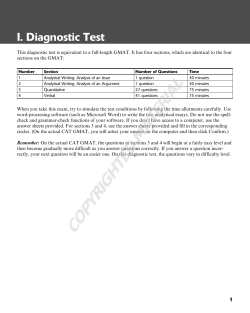 I. Diagnostic Test - Beck-Shop