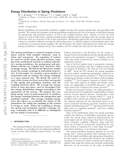 Energy Distribution in Spring Pendulums
