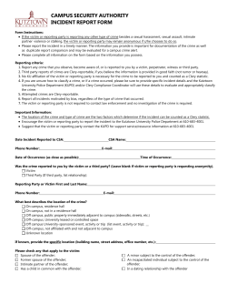campus security authority incident report form