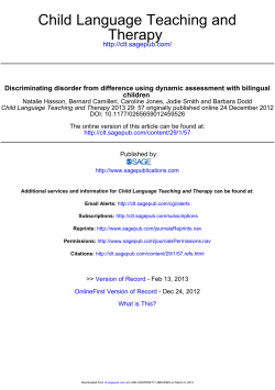 Therapy Child Language Teaching and