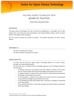 board of trustees - Centre for Space Science Technology