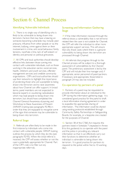Section 6: Channel Process
