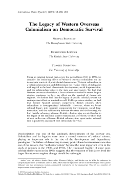 The Legacy of Western Overseas Colonialism on Democratic Survival