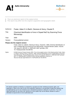 Chemical Identification of Ions in Doped NaCl by