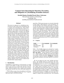 Common Sense Reasoning for Detection, Prevention, and