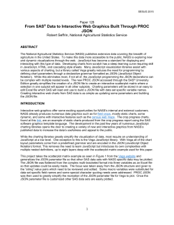 From SAS&reg; Data to Interactive Web Graphics Built