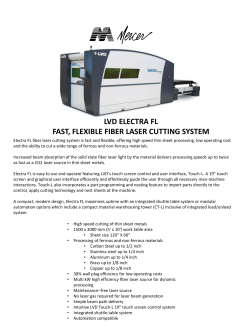 lvd electra fl fast, flexible fiber laser cutting system