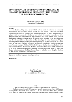 etymology and ecology - European Scientific Journal