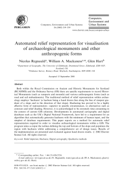 Automated relief representation for visualisation of archaeological