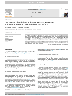 Non-targeted effects induced by ionizing radiation