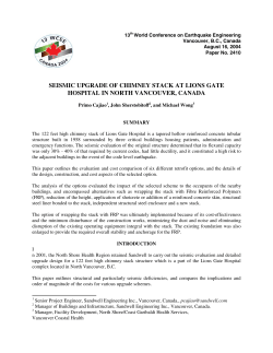 Seismic Retrofit of Chimney Stack at Lions Gate Hospital