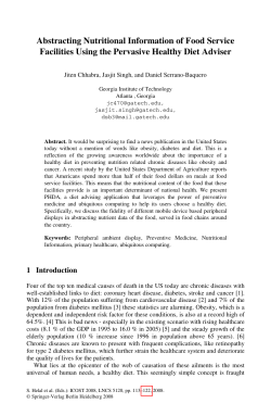 Abstracting Nutritional Information of Food Service Facilities Using