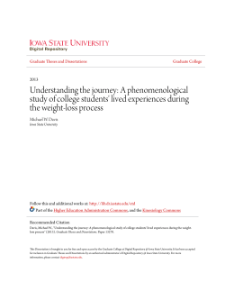 A phenomenological study of college students` lived experiences