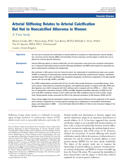 Arterial Stiffening Relates to Arterial Calcification But Not