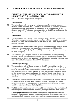 4. LANDSCAPE CHARACTER TYPE DESCRIPTIONS