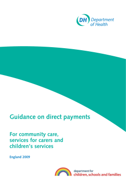 Direct Payments Guidance