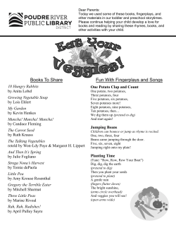 Books To Share Fun With Fingerplays and Songs