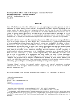 Interregionalism: A Case Study of the European Union and