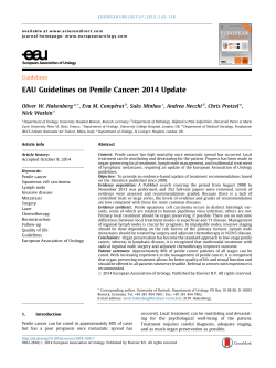 EAU Guidelines on Penile Cancer: 2014 Update