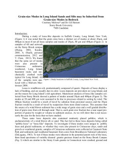 Grain-size Modes in Long Island Sands and Silts may be Inherited
