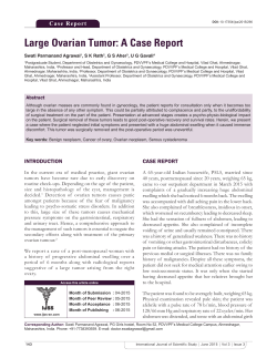 Large Ovarian Tumor: A Case Report