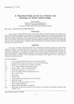 A Theoretical Study on the use of Passive Soil Resistance in Winch