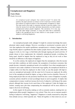 Unemployment and Happiness