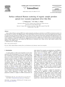Surface enhanced Raman scattering of organic sample powders