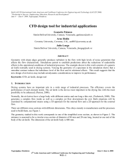 CFD design tool for industrial applications