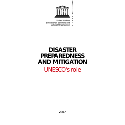 Disaster preparedness and mitigation: UNESCO`s role