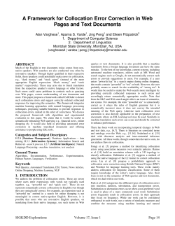 A Framework for Collocation Error Correction in Web Pages
