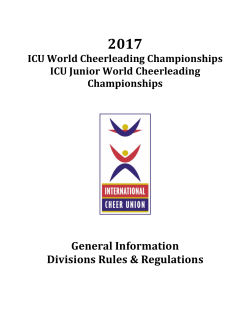 2017 ICU World Championships Rules