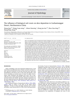 The influence of biological soil crusts on dew deposition in