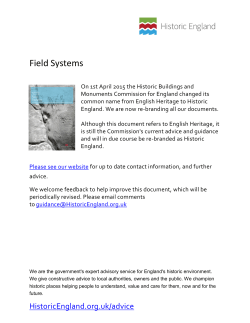 Introductions to Heritage Assets - Field Systems