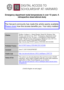 Emergency department rectal temperatures in over 10 years: A