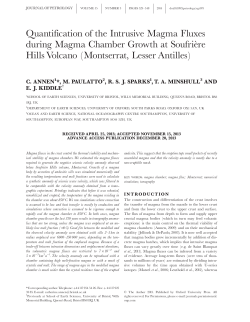 Quantification of the Intrusive Magma Fluxes