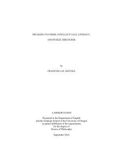 INTELLECTUALS, LITERACY, AND PUBLIC