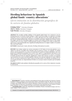 Herding behaviour in Spanish global funds` country allocations