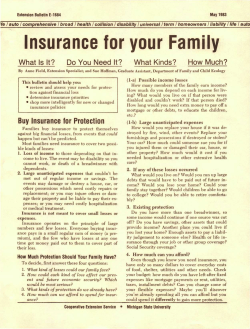 Insurance for your Family - Michigan State University