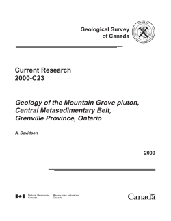 Geology of the Mountain Grove pluton, Central Metasedimentary