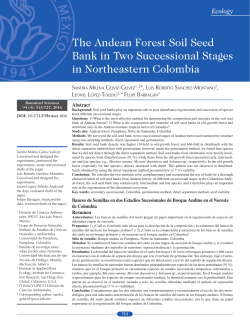 Abstract Bancos de Semillas en dos Estadios Sucesionales de