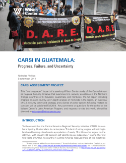 CARSI in Guatemala: Progress, Failure and Uncertainty