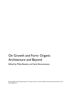 On Growth and Form: Organic Architecture and Beyond
