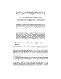 Multilateral Security Requirements Analysis for