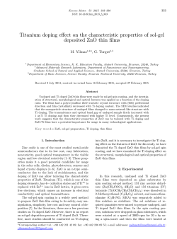 Titanium doping effect on the characteristic properties of sol