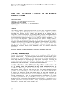 Some Basic Mathematical Constraints for the Geometric Conflation